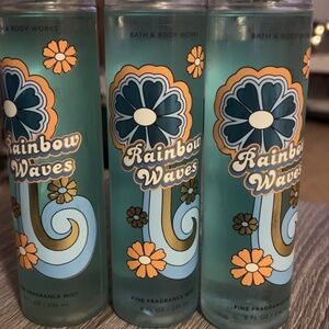 Rainbow waves body spray